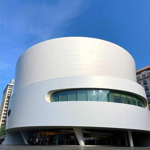 Edificio curvo y moderno del Museo Guggenheim de Bilbao