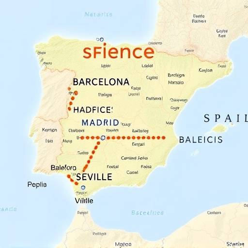 Un mapa de Espa&radic;&plusmn;a con marcadores destacando ubicaciones de lujo como Barcelona, Madrid, Sevilla y las Islas Baleares